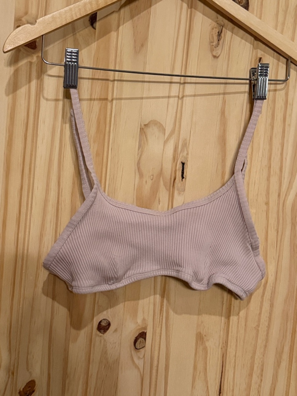 Spell Ribbed Bralette in Light Mauve